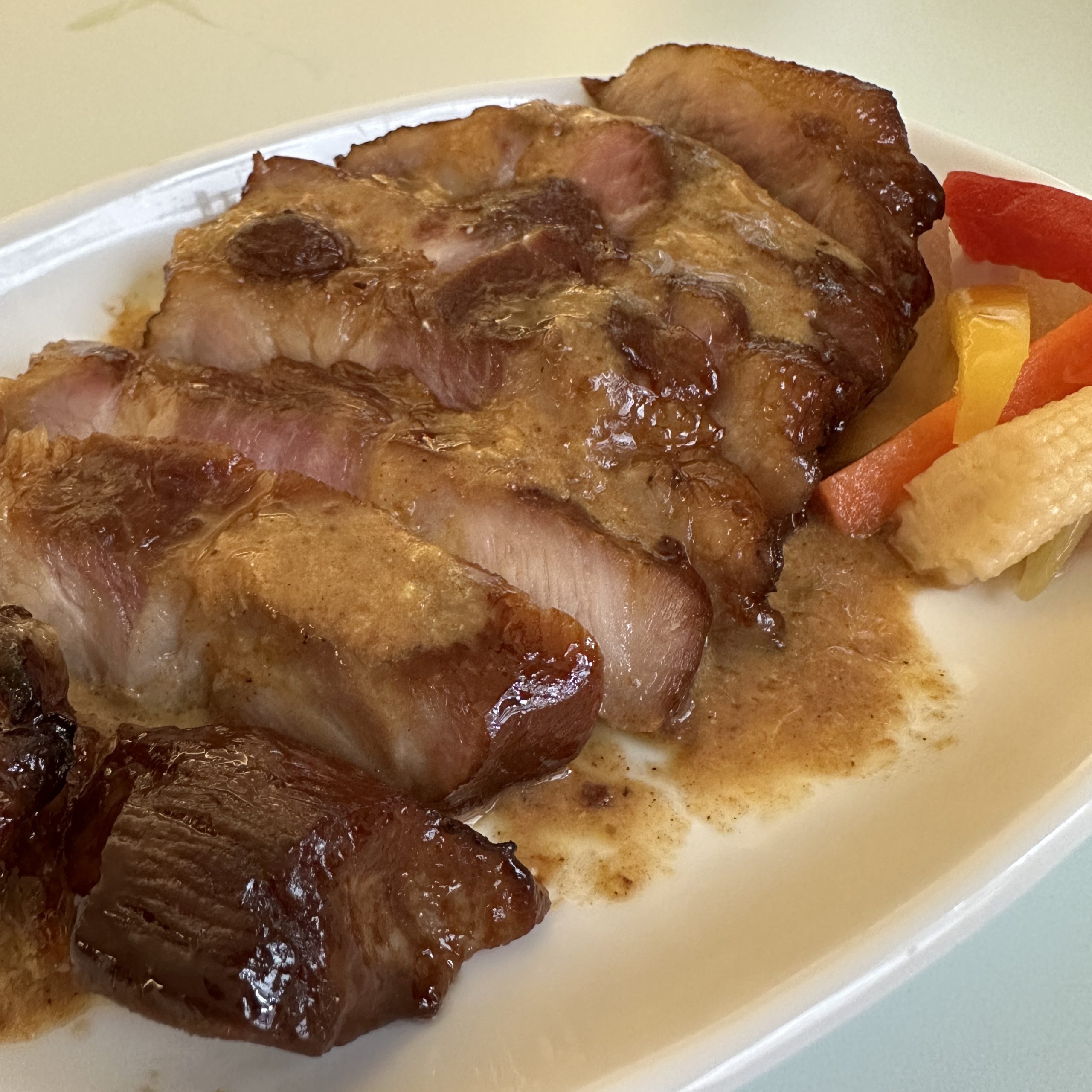 - 2月の旬菜 -<br />
豚ロース肉の味噌漬けオレンジソース