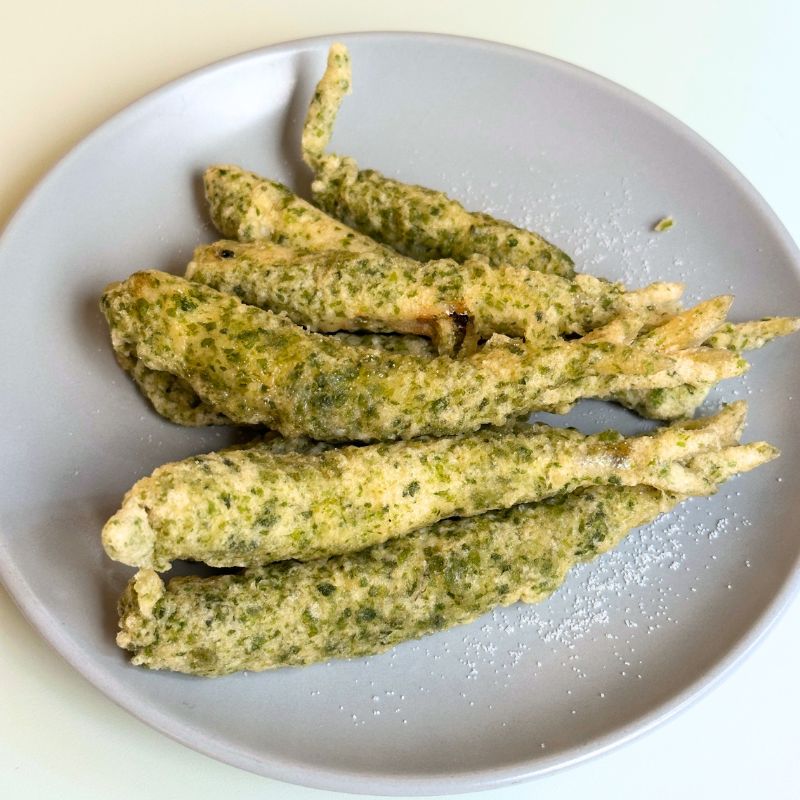 - 4月の旬菜 -<br />
ワカサギの青のりフリット