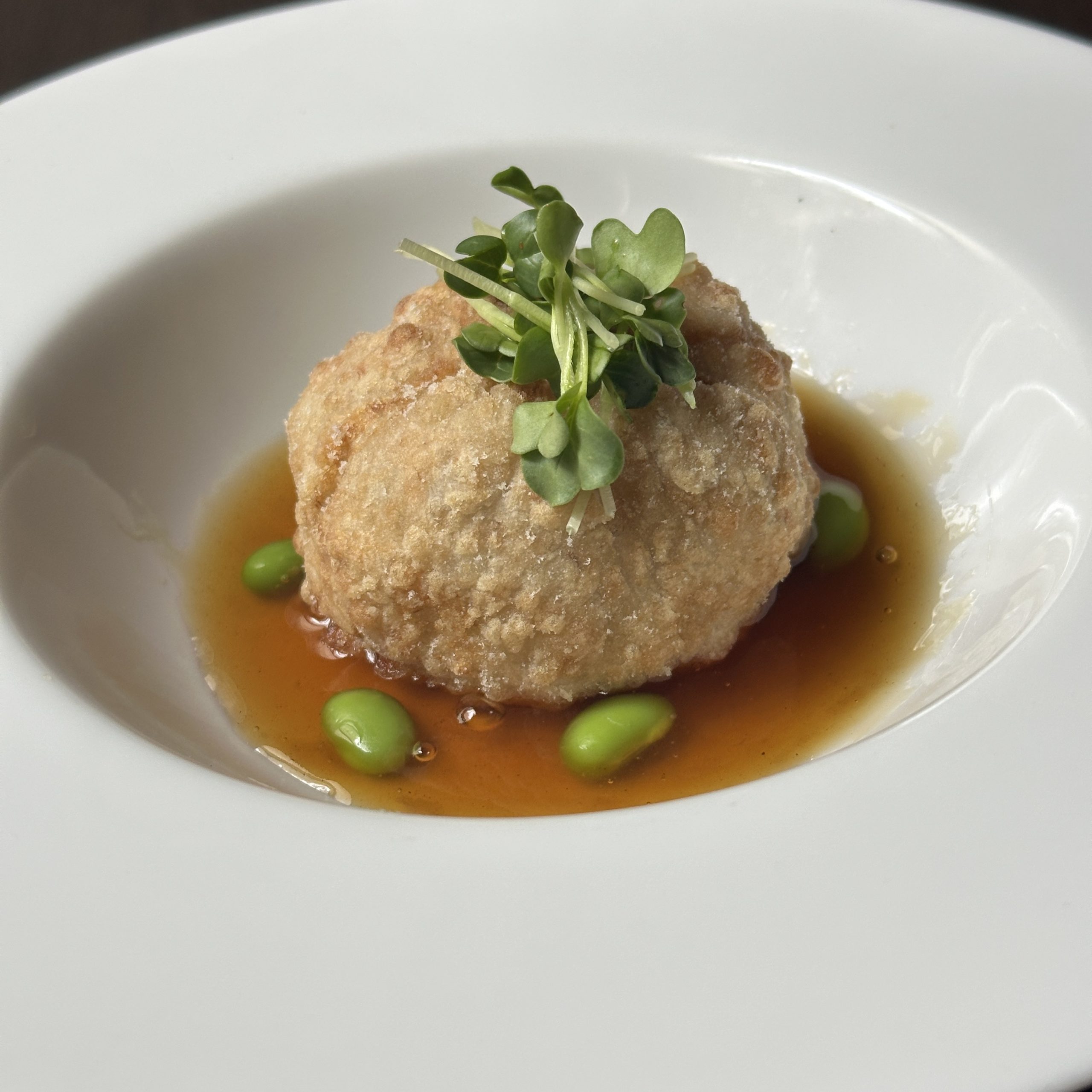 - 9月の旬菜 -<br />
里芋と牛しぐれ煮饅頭　鼈甲餡